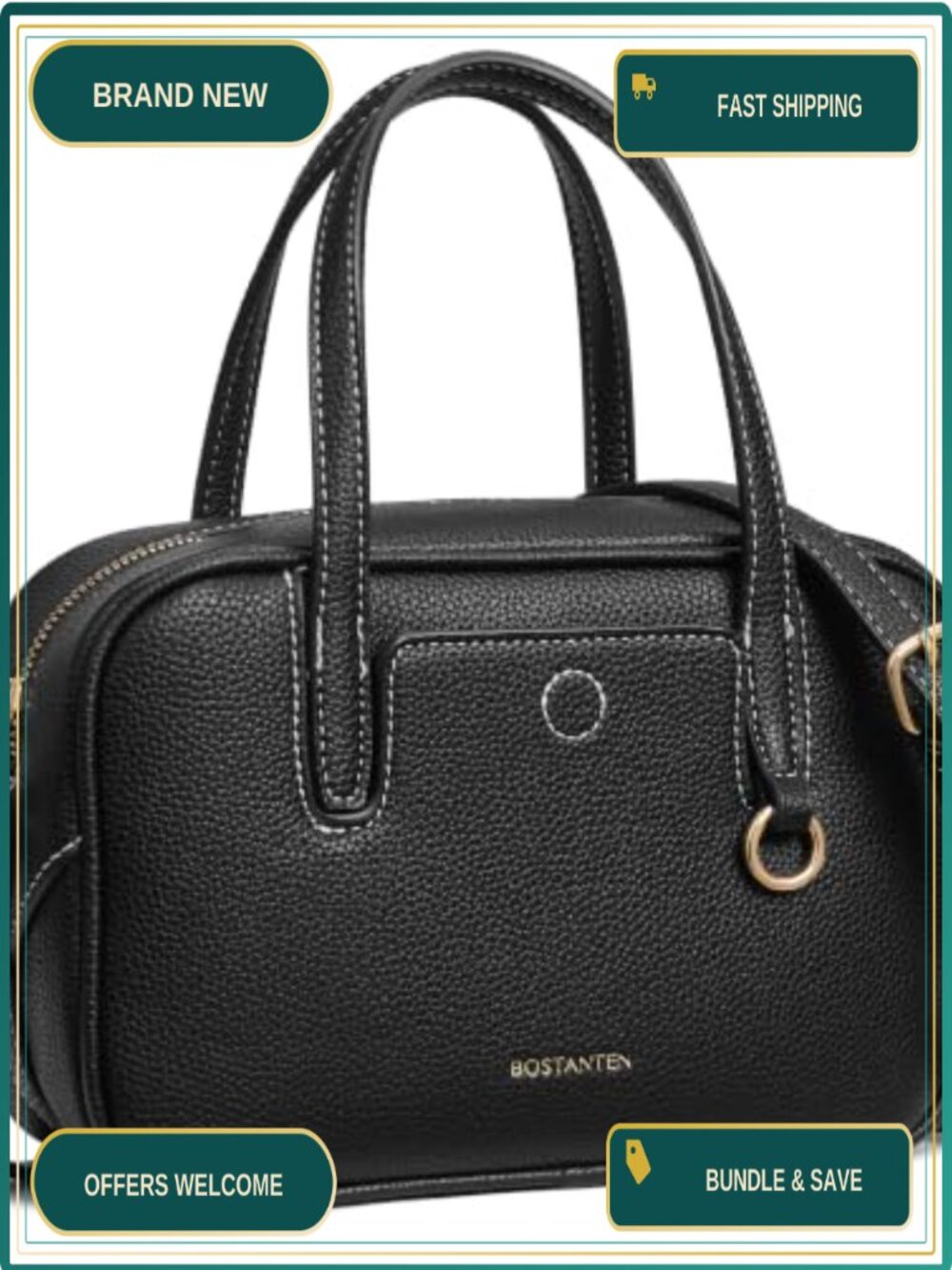 Small Crossbody Bag Vegan Leather Purse Satchel Adjustable Strap